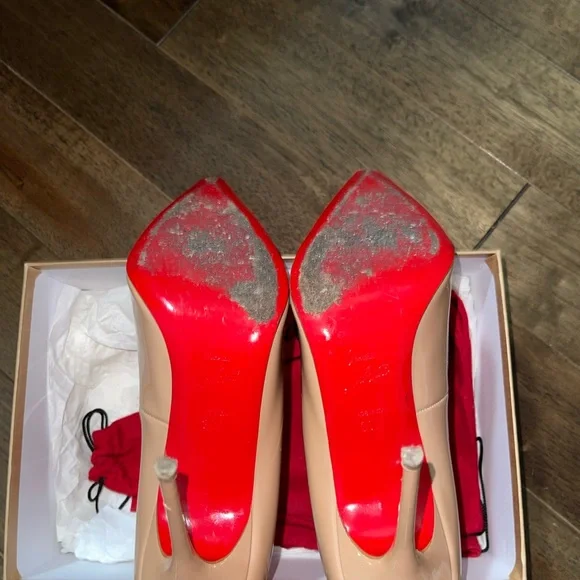 Completa 100 mm Patent Leather NUDE Pumps